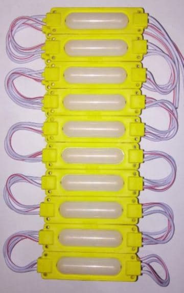 MODULO PASTILLA LED AMARILLO 12V PAQX10