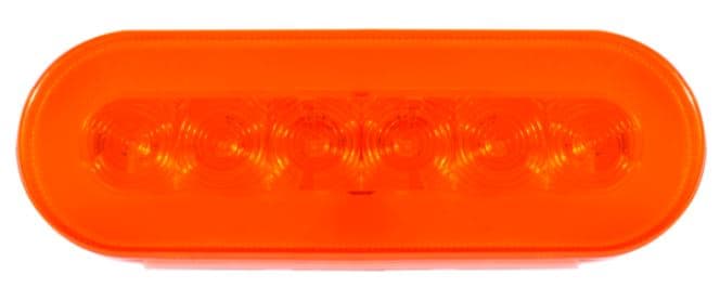 LAMPARA OVALADA DIRECCIONAL GLO 6 PULG 26 LED AMBAR CON CABLES 12V