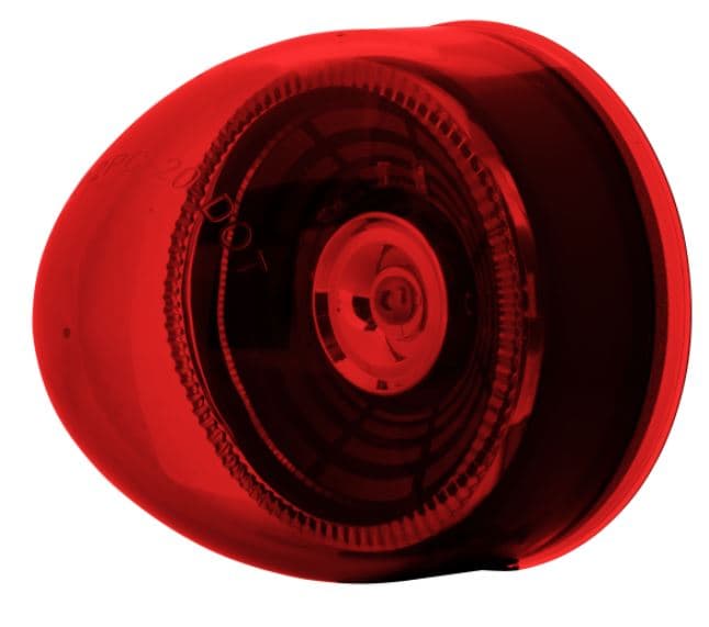 LAMPARA DEMARCADORA REDONDA TIPO COLMENA 2.5 PULG 4 LED ROJO 12V