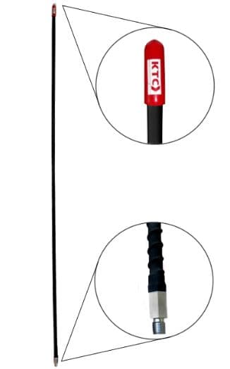 LATIGO ANTENA NEGRO CON CAPUCHO ROJO 8.5X900MM (0.34X36.62) 1PC
