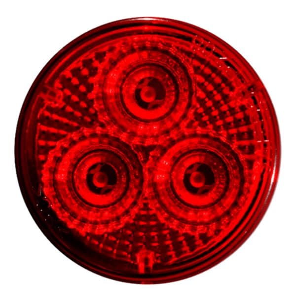 LAMPARA DEMARCADORA REDONDA 2 PULG 3 LED ROJO 12V