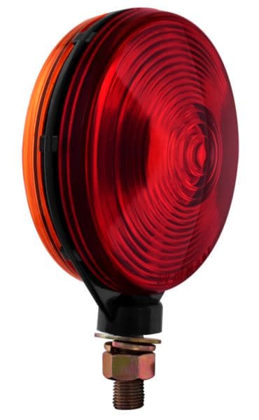 SEMAFORO REDONDO PEDESTAL DOBLE CARA CON BOMBILLO 1 TORNILLO Y CABLES 12V
