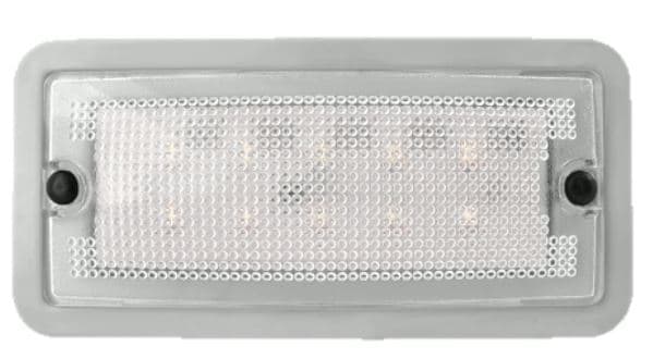 LAMPARA TECHO RECTANGULAR DOMO LIGHT 10 LEDS BLANCO CON CABLES 12V