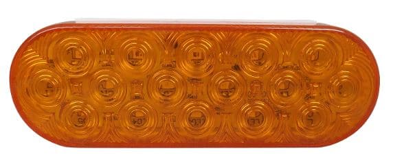 LAMPARA DIRECCIONAL OVALADA 6 16 LED AMBAR CON CABLES 12V