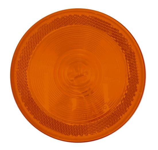 LAMPARA STOP REDONDA 4 PULG REFLECTIVA CON BOMBILLO AMARILLA 12V
