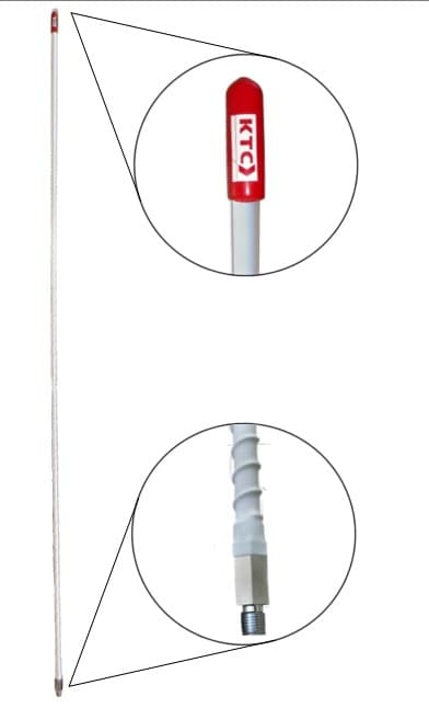 LATIGO ANTENA BLANCO CON CAPUCHO ROJO 8.5X900MM (0.34X36.62)