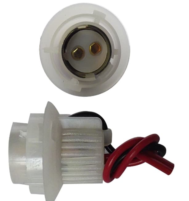 SOCKET BOMBILLO 1034 PLASTICO BLANCO 2 CONTACTOS PAQ X 10