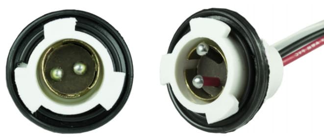 SOCKET LAMPARA 7020 3 GUIAS 2 CONTACTOS ENCAUCHETADA PAQ X 10