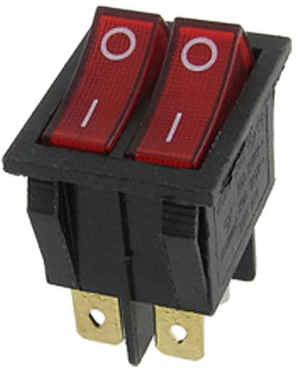 SWITCH TECLA 6P DOBLE ON-OFF 125 VAC PAQ X 10