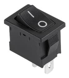 SWITCH TECLA 2P NEGRO UNIVERSAL PEQUENO MRS101 PAQ X 10