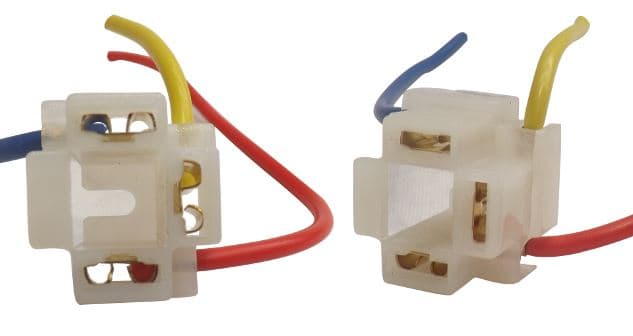 SOCKET BOMBILLO H4 CURVO BLANCO CON CABLE PAQ X 10