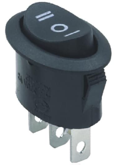 SWITCH TECLA 3P OVALADO NEGRO BLOQUEO UNIVERSAL ON-OFF-ON SW37-0 PAQ X 10