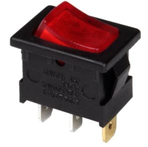 SWITCH TECLA 3P PEQUENO ON-OFF ROJO SW29 PAQ X 10