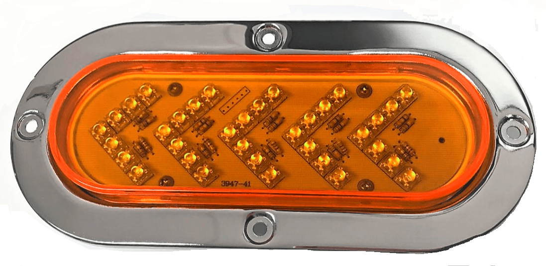 LAMPARA OVALADA 6 PULG 35 LED SECUENCIAL AMARILLA 12V SIN CONECTOR GPM