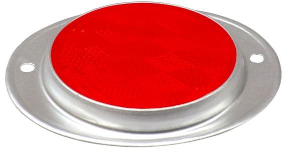 REFLECTIVO REDONDO 3 3/16 ROJO CON BASE ALUMINIO