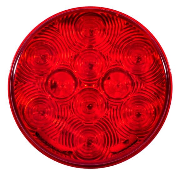 LAMPARA STOP REDONDA 4 PULG 10 LED ROJO 12V
