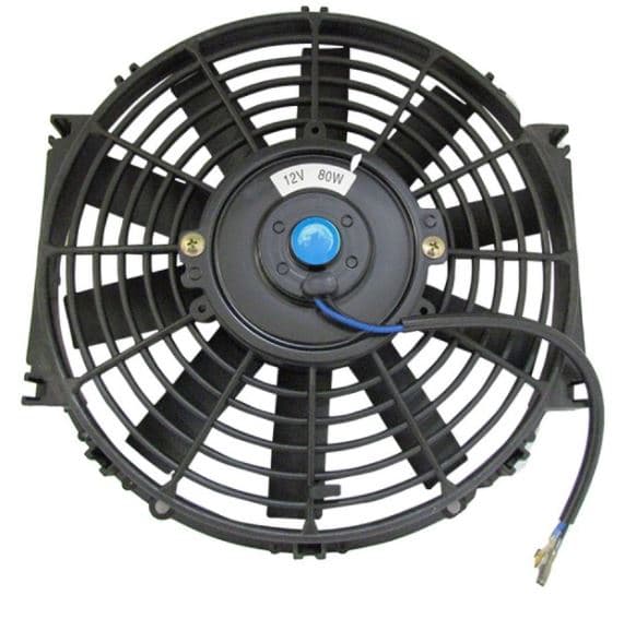 MOTOVENTILADOR UNIVERSAL 10 PULGADAS 12V 80W (ASPA RECTA)
