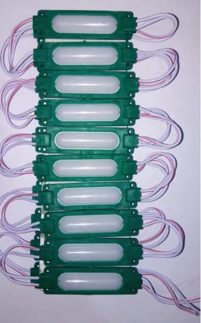 MODULO PASTILLA LED VERDE 24V PAQX10