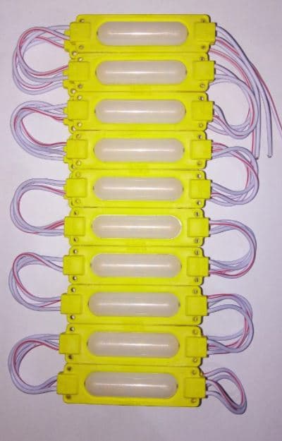 MODULO PASTILLA LED AMARILLO 24V PAQX10