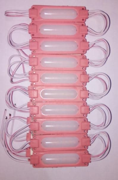 MODULO PASTILLA LED ROSADO 24V PAQX10