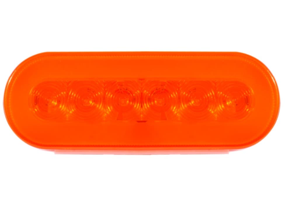 LAMPARA OVALADA DIRECCIONAL GLO 6 PULGADAS 26 LED AMBAR CON ESTROBER 12V