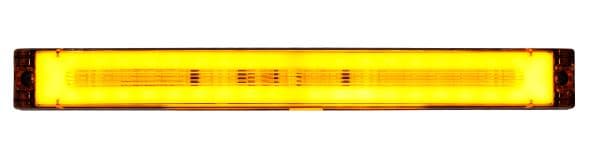 LAMPARA BARRA LED GLO 60 LED AMBAR 2 FUNCIONES CON SECUENCIAL CABLES MV (L350MMXA39MMXAL30MM)