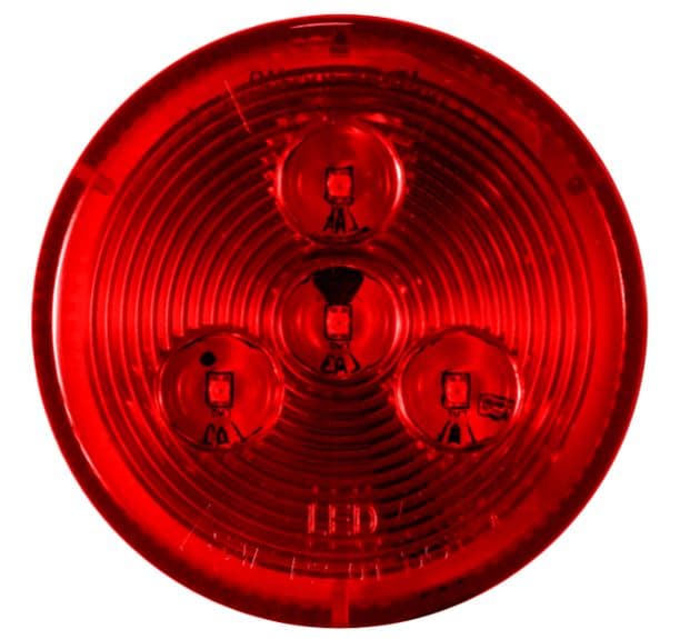 LAMPARA DEMARCADORA REDONDA 2.5 PULG 4 LED ROJO MULTIVOLTAJE