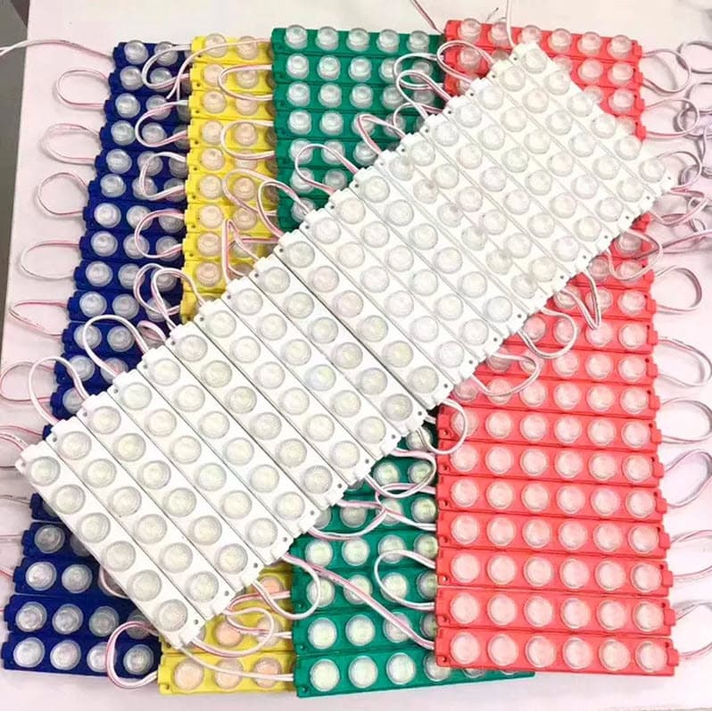 MODULO X6 LED RECTANGULAR VERDE 12V PAQX10