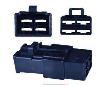PACHA CONECTOR TIPO YASAKI NEGRA SIN CABLE 4 VIAS CON SEGURO PAQ X 10