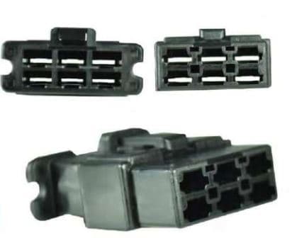 PACHA CONECTOR TIPO YASAKI NEGRA SIN CABLE 8 VIAS CON SEGURO PAQ X 10