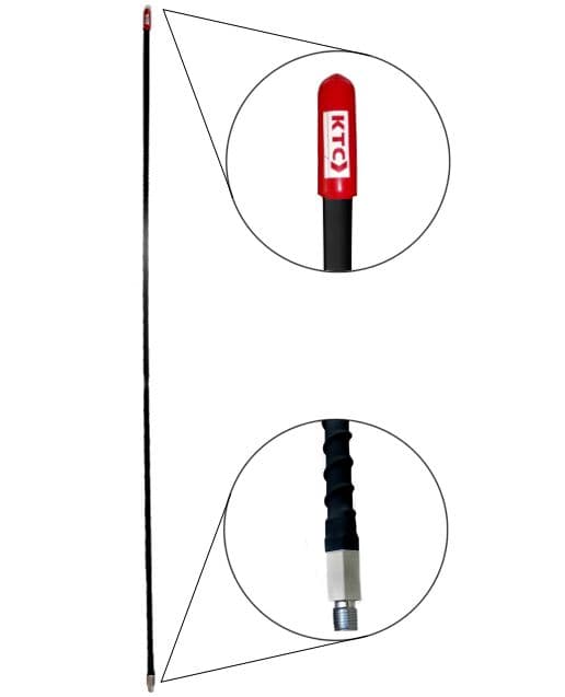 LATIGO ANTENA NEGRO CON CAPUCHO ROJO 8.5X1200MM (0.34X48.04) 1PC