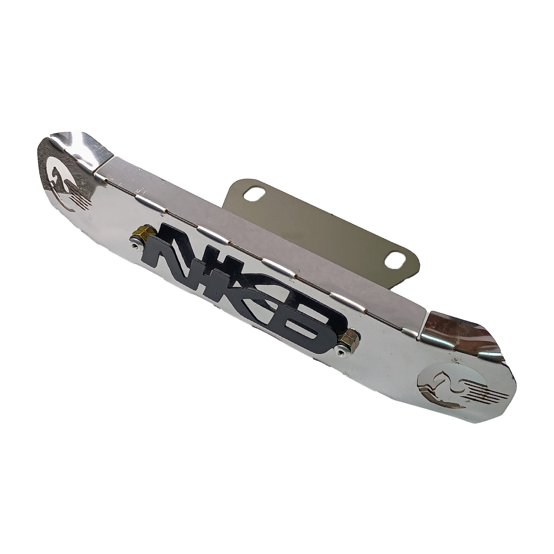 EMBLEMA FRONTAL NKD CROMADO - NEGRO