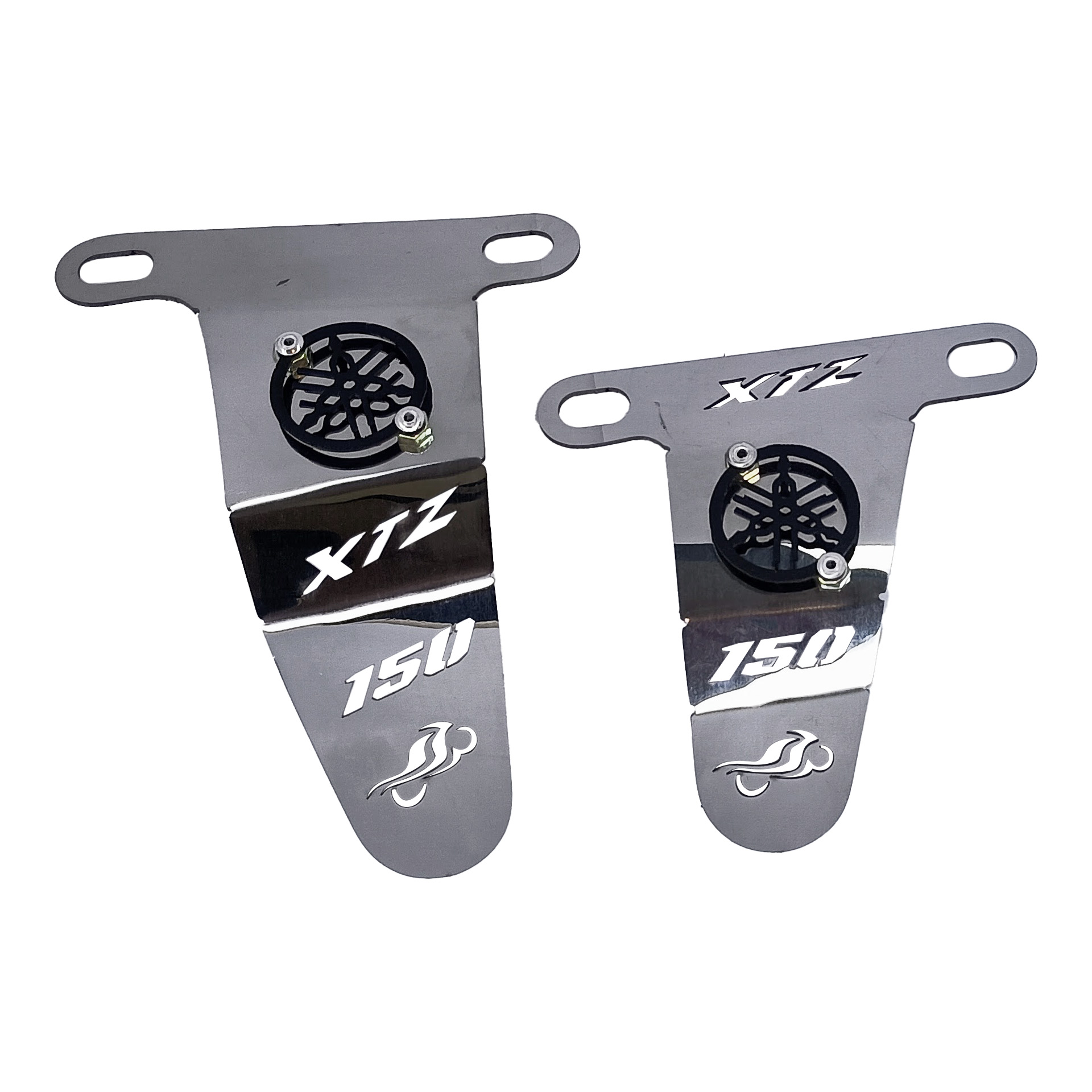 JUEGO LATERAL XTZ 150 CROMADO - NEGRO