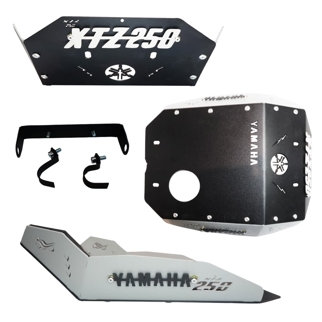 PECHERA XTZ 250 NEGRA - LATERAL GRIS