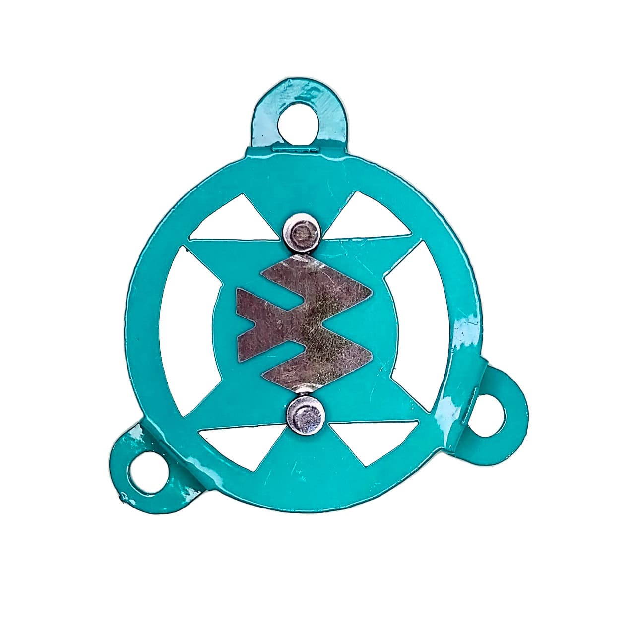 TAPA FILTRO AUTECO BASE AGUAMARINA - LOGO CROMADO
