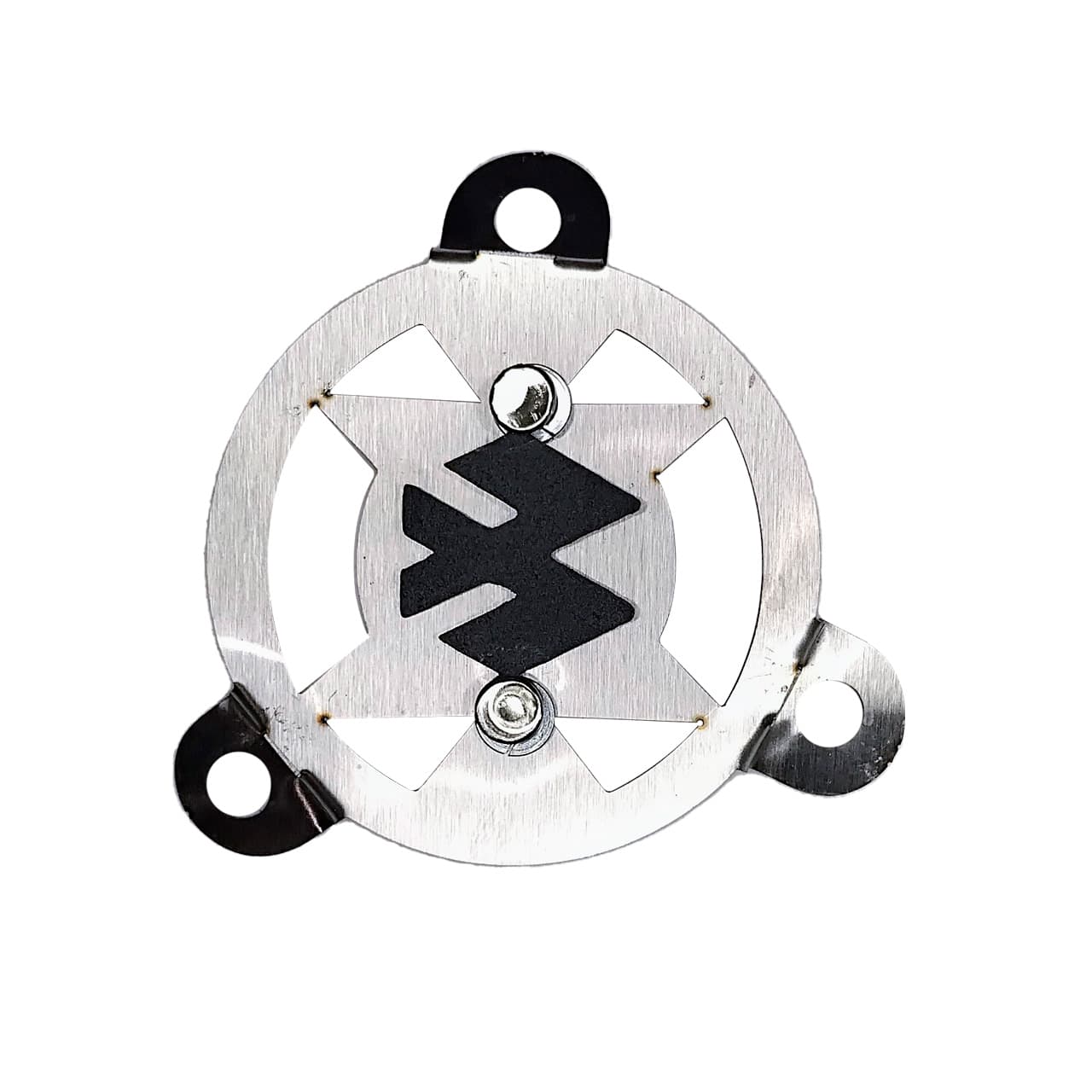 TAPA FILTRO AUTECO BASE CROMADA - LOGO NEGRO