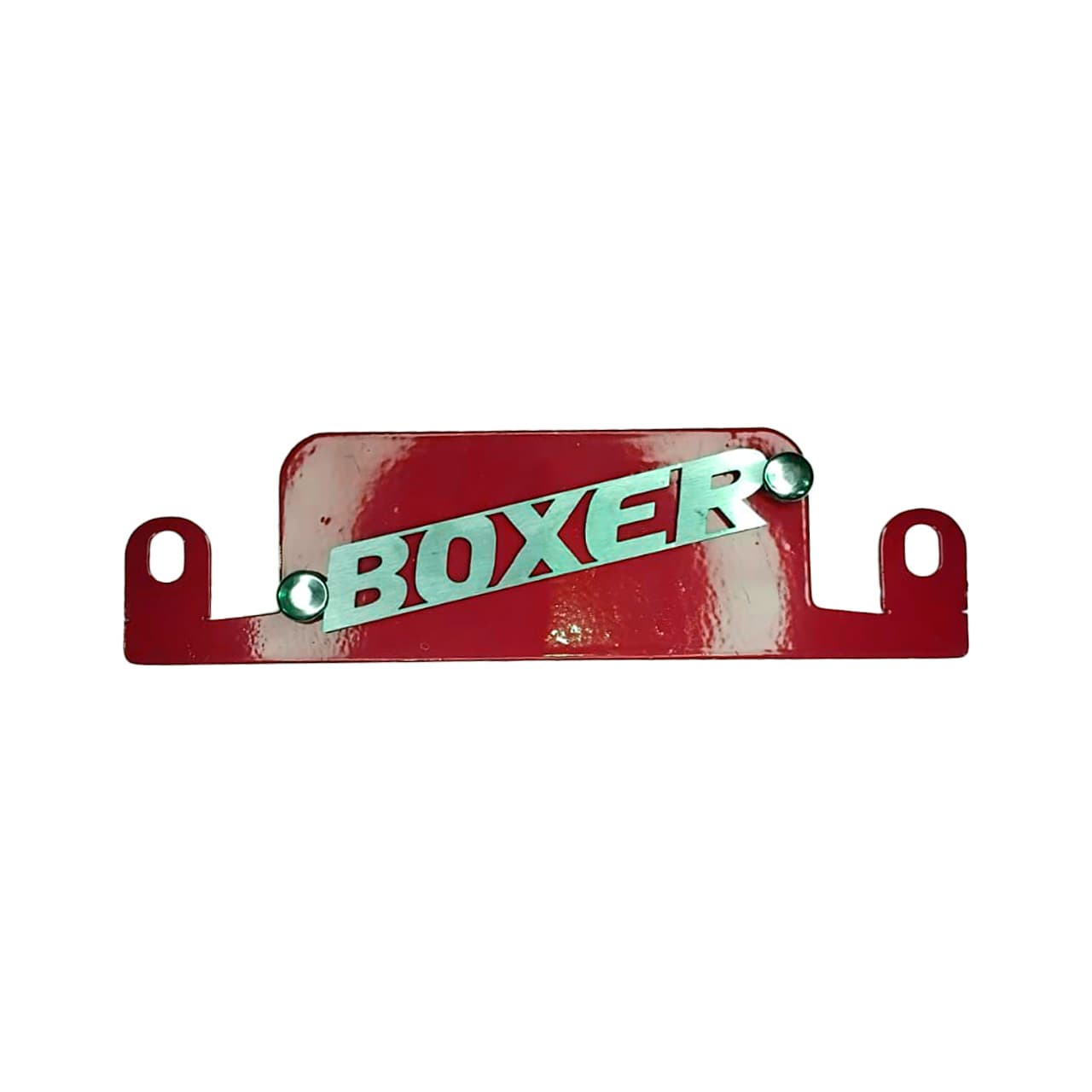 TAPA CULATA BOXER KS FONDO ROJO - LOGO CROMADO