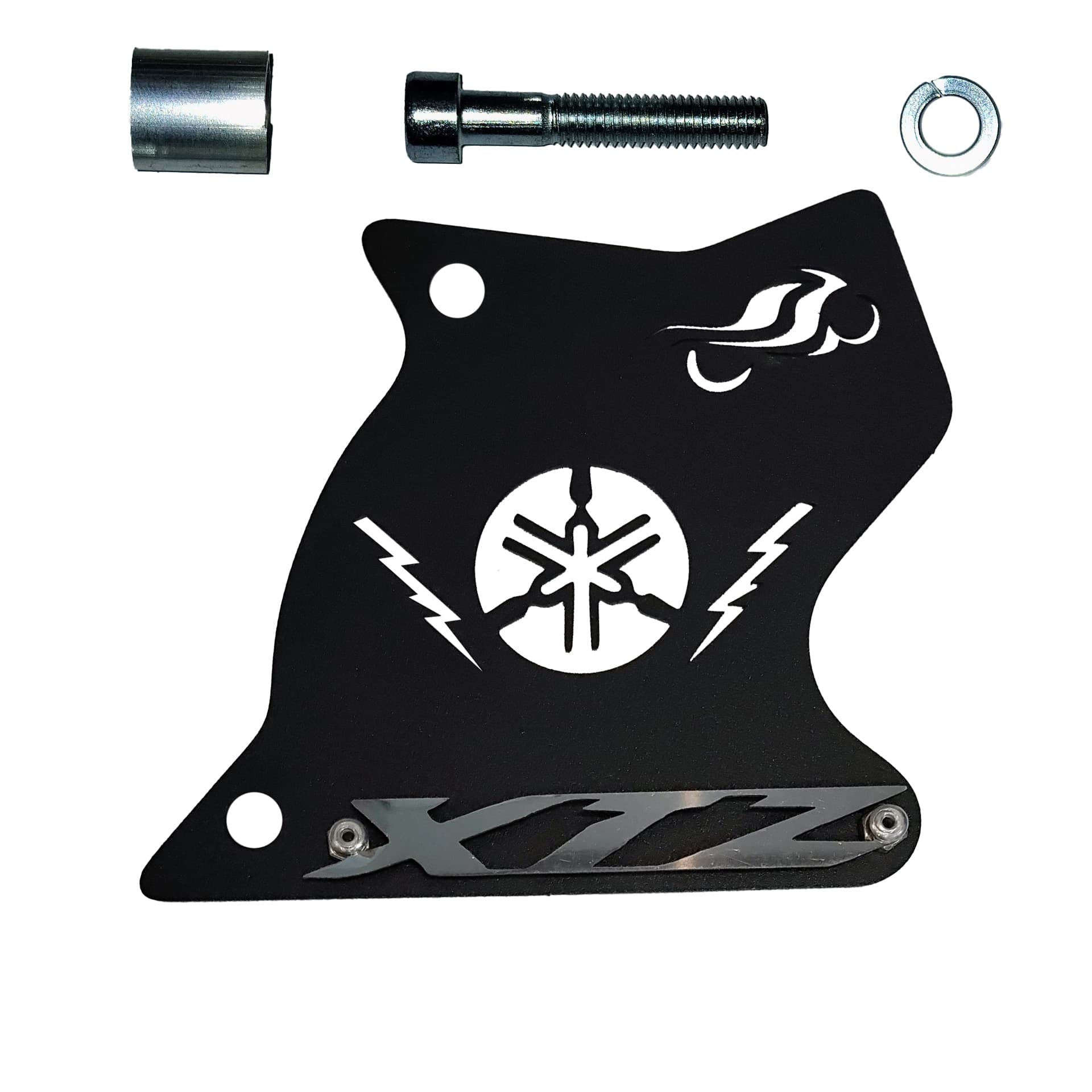 TAPA PINON XTZ 125 NEGRO - CROMADO