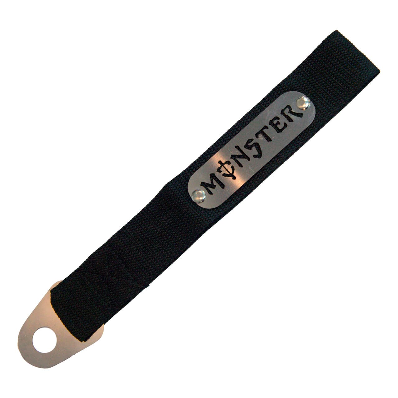 REATA NEGRA CON LAMINA DE ACERO MONSTER