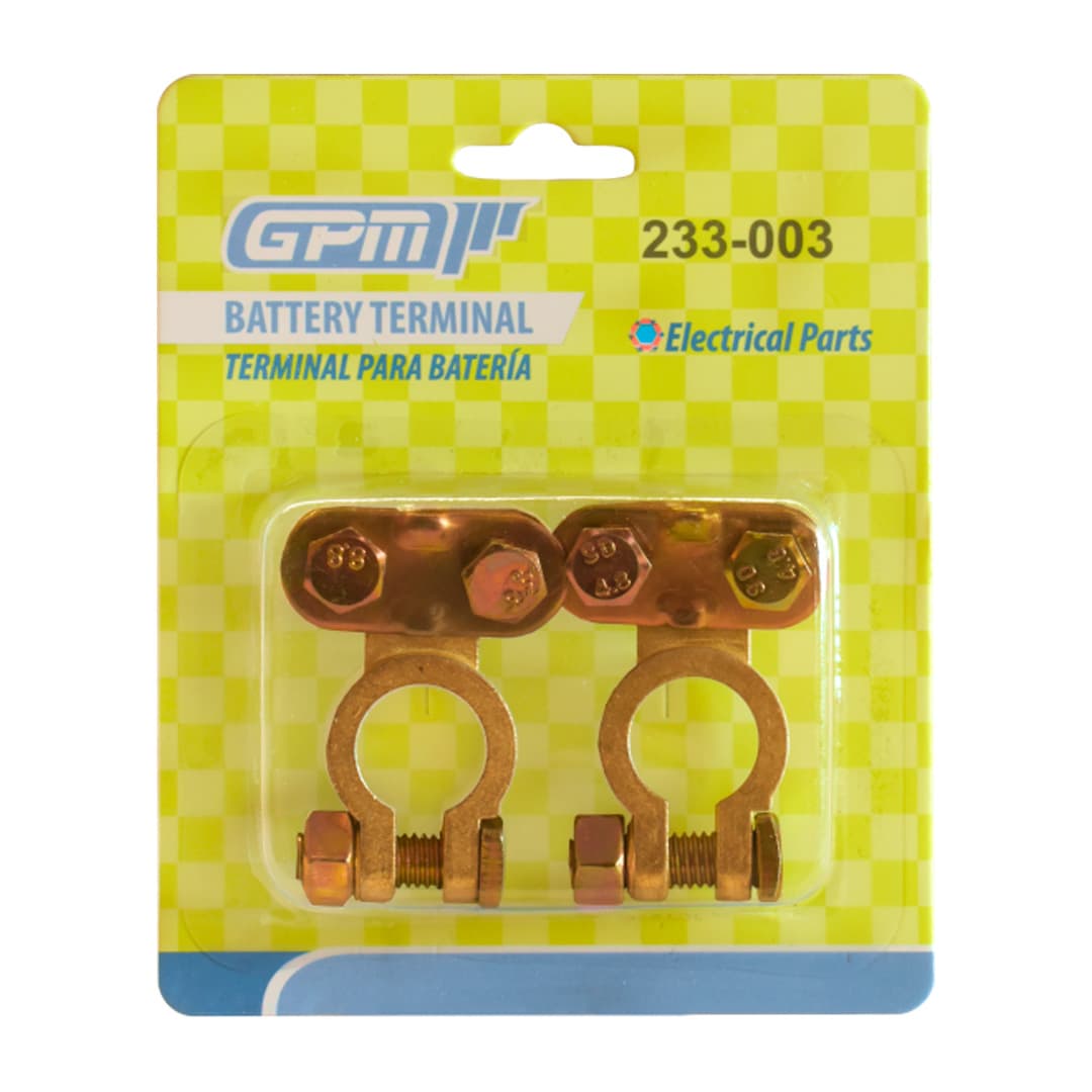 TERMINAL BATERIA 18MM ZINC DORADO 130G SET 2PCS- EMPAQUE BLISTER