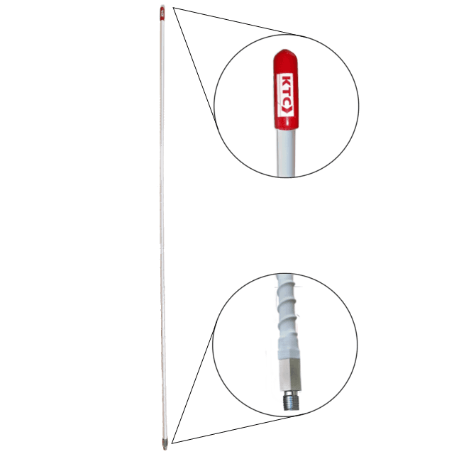 LATIGO ANTENA BLANCO CON CAPUCHO ROJO DECORATION 8.0X600MM (0.314961X23.622) BOLSA 1SET