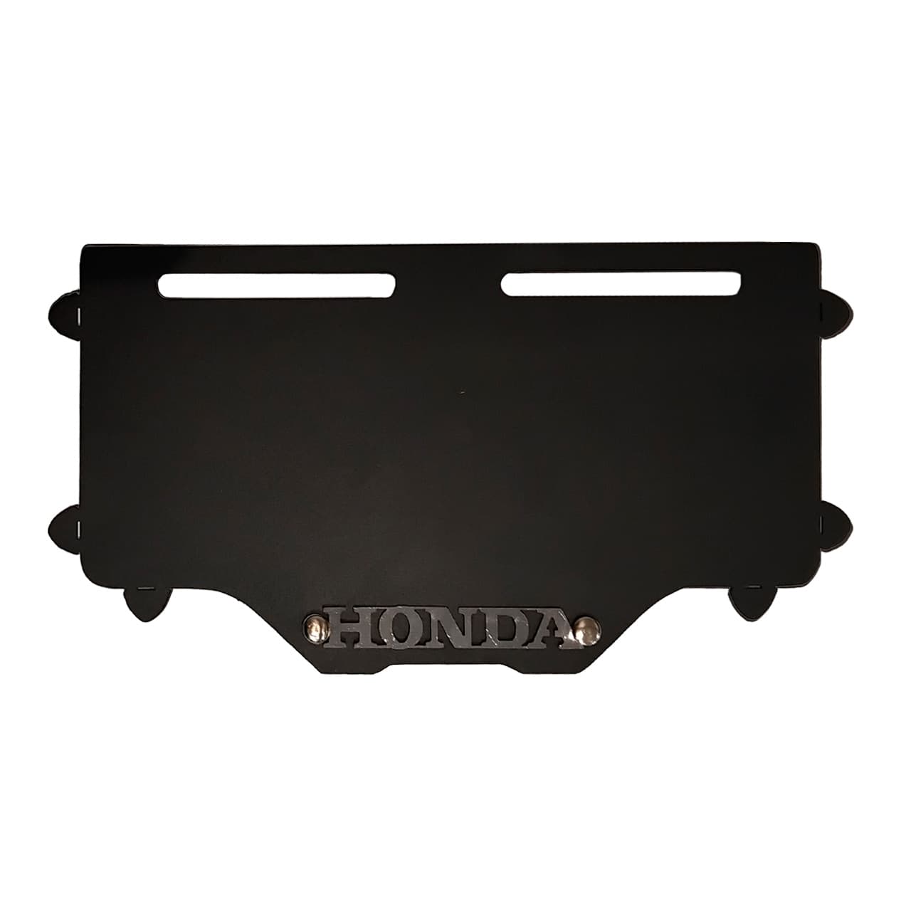 PORTAPLACA HONDA BASE NEGRO  - LOGO CROMADO