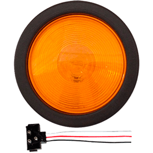 LAMPARA STOP 4 PULG CON BOMBILLO AMARILLO 12V CON CAUCHO Y CONECTOR