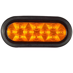 LAMPARA OVALADA 6 PULG 10 LED AMARILLA 24V